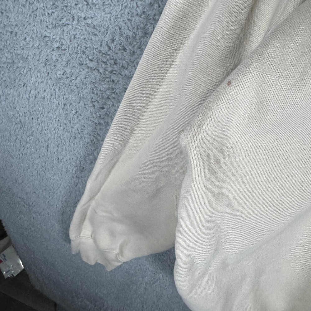 Bad Bunny Nadie Sabe Lo Que Va A Pasar Mañana Hoodie Beige Large Smart Blanks - Picture 9 of 9